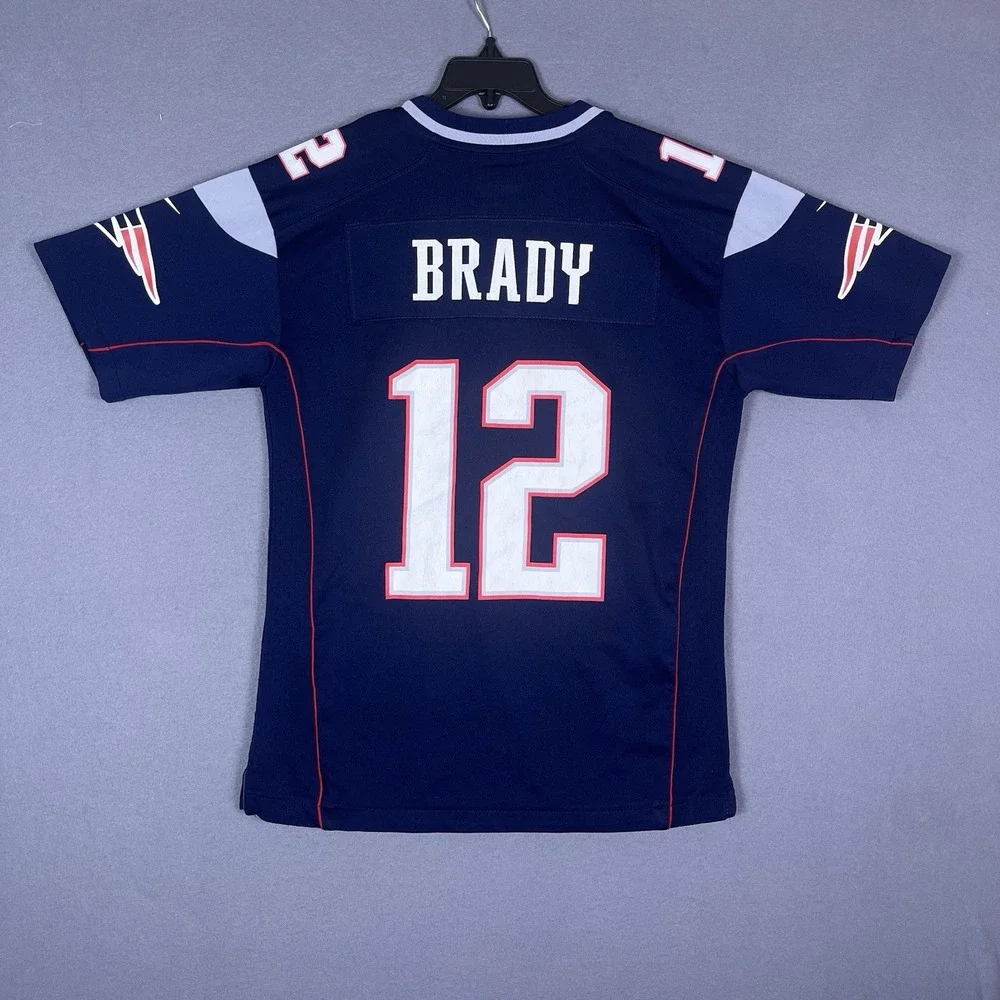 New England Patriots Tom Brady Jersey W/ Super Bowl 53, Youth M (10/12)